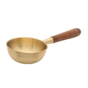 The Ultimate Arra Brass Tadka Pan with Wooden Handle