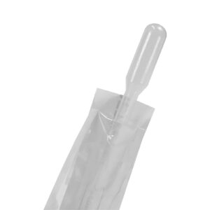 PEKYBIO Sterile Pasteur Pipettes 3ml Disposable Plastic Transfer Pipette Dropper 100Pcs Graduated Calibrated Lab Pipettes, Low Density Polyethylene (LDPE), Individual Peel-Pack, Vol. 7ml, 155mm Long