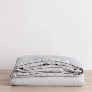 AANTHROPOLOGY By Rhea Pure Linen | 3 Piece Piped Duvet Cover Set | Handmade | Pre - Washed