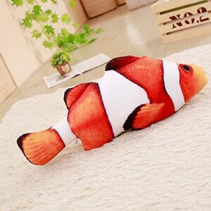 XIAOHONG Simulation Fish Plush Toy/Plush Pillow Plush Throw Pillow/Stuffed Animal Toy, 31Inch Stuffed Clownfish, Clownfish Plush Stuffed Animal Plush Toy for Kids Room, Ocean Party Home Decoration