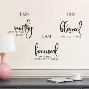 Inspirational Wall Decals- Motivational Wall Stickers - Office & Bedroom Wall Art Decor - Positive Quotes & Sayings - Daily Affirmations for Men, Women & Kids