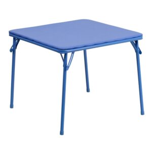 Flash Furniture Mindy Kids Colorful 3 Piece Folding Table and Chair Set & Mindy Kids Blue Folding Table