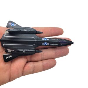 Zugar Land Die-Cast Pullback Stealth Bomber Models (4.25"-5.25") SR-71 Blackbird, F-22 Raptor, F-117 Nighthawk, B2 Bomber (SR-71 Blackbird)