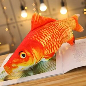 XIAOHONG 31 Inch 3D Giant Soft Fish Cushion Carp Plush Pillow Plush Throw Pillow, Red Carp Stuffed Toy, Fish Plush Toy for Home Decoration Kids Pillow Gift