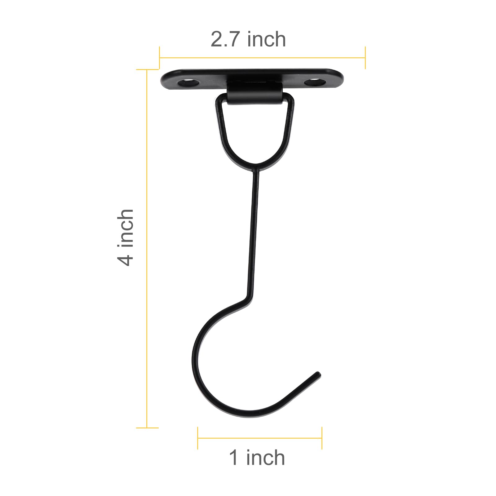 DAJIANG Banana Hook, Metal Banana Hanger Under Cabinet to Keep Bananas Fresh, Banana Holder for Bananas or Other Kitchen Items (Absolute Black)