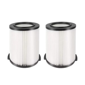 2 pack vf4000 replacement filter for ridgid shop vac 5-20 gallon & 6-9 gal husky wet/dry vacuum cartridge filters (2)