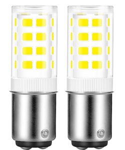 ssxbf ba15d led double contact bayonet base 120 volts 4w bulb，daylight 6000k,40w halogen replacement bulb，sewing machine bulbs pack of 2……