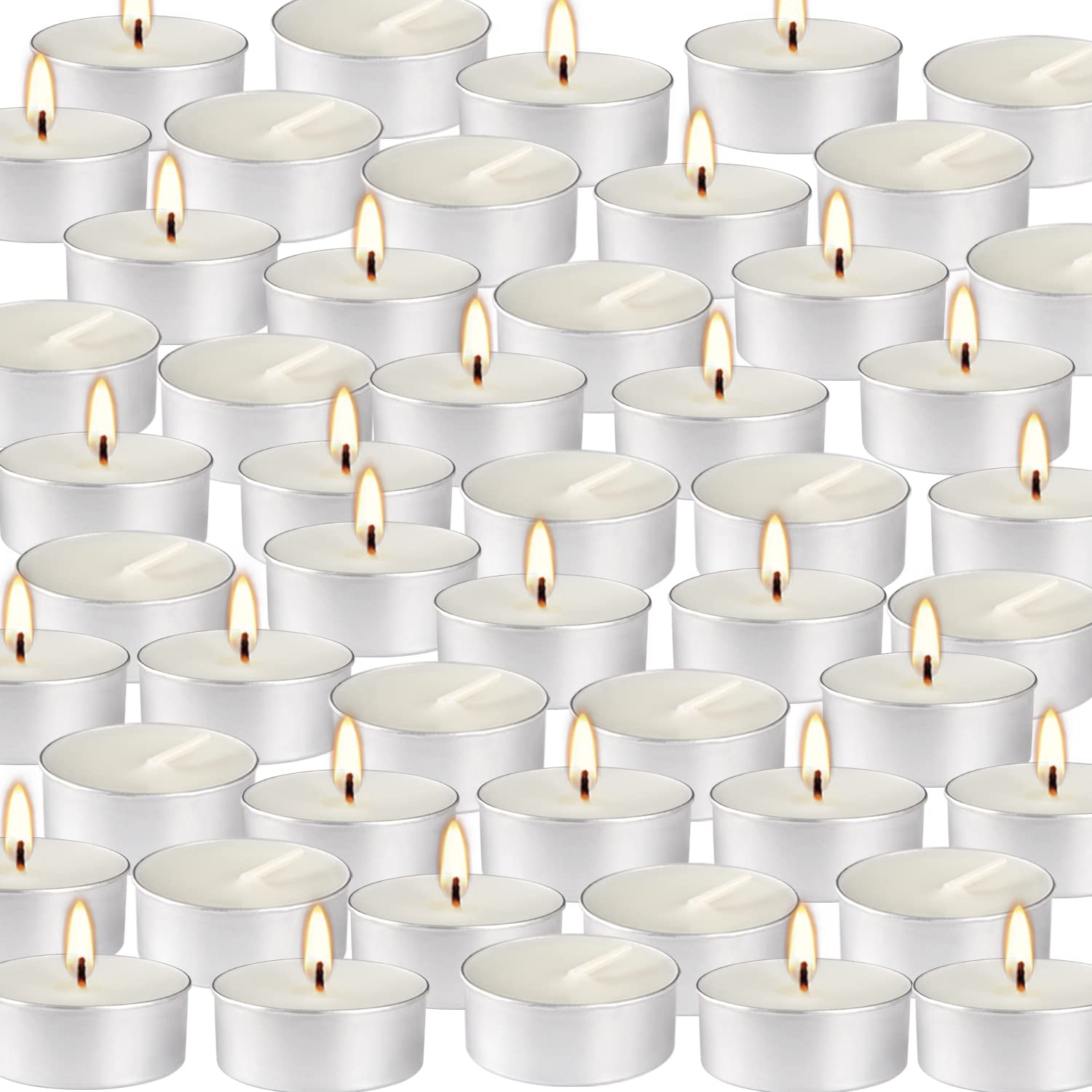 Bulk 200 Pack Tealight Candles, 4 Hour Burn Time,Dinner Candle Set with Cotton Wick,Perfect for Anniversaries Decorative Events and More,White…