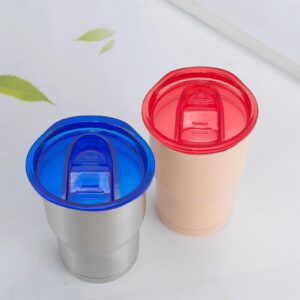 WOOPSOO 5 Pack 20 oz Skinny Replacement Lids Tumbler Replacement Lids Plastic Splash Resistant Lids Spill Proof Skinny Tumbler Lid Cup Covers for Mouth Tumbler Coffee Cooler Cup