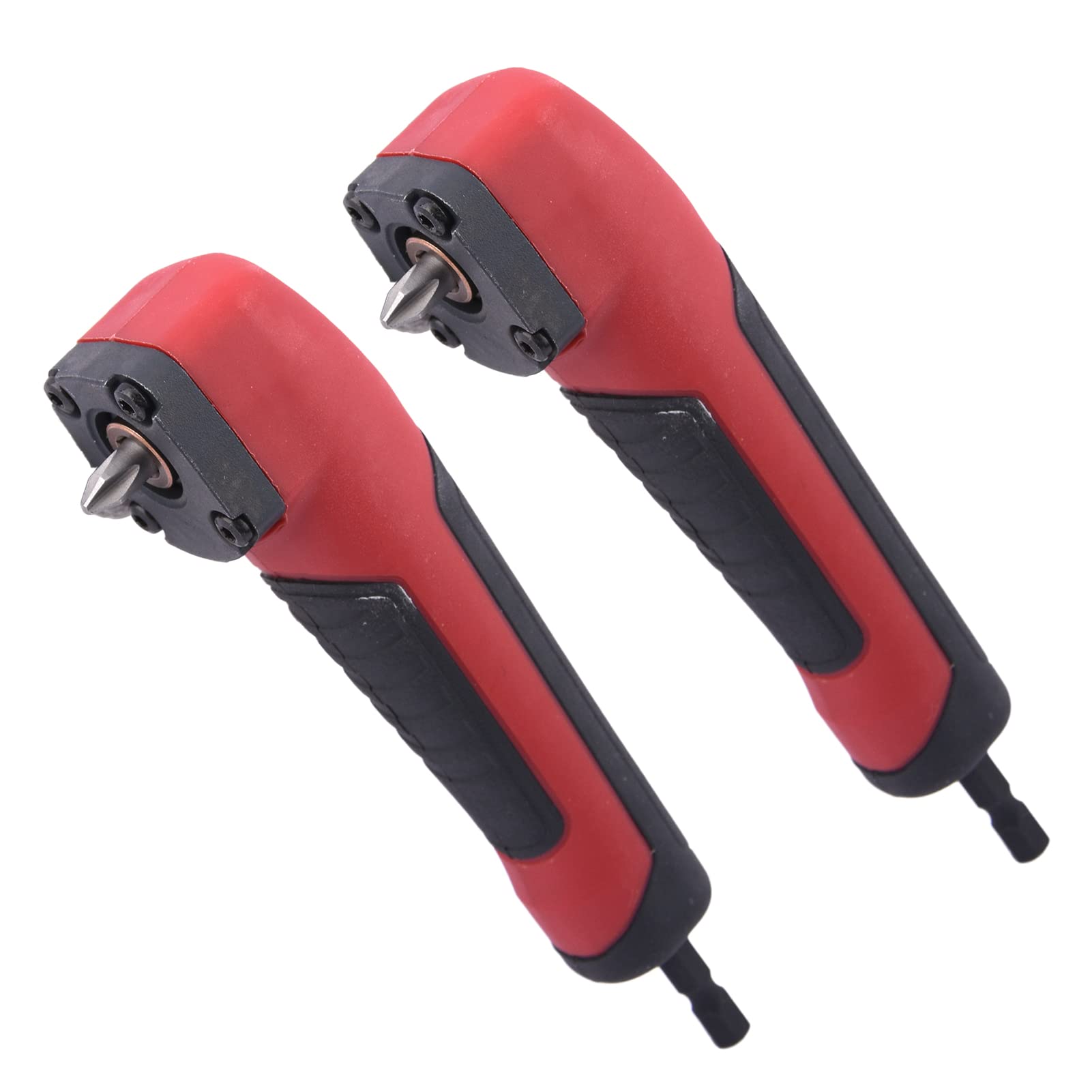 Right Angle Drill Attachment, ABS Handle Electric Screwdriver Repair 90 Degree Corner Adapter for 18v Impact Driver and Drill Bit, Perfect for Drilling or Driving in Tight Spaces(size:2 pcs)