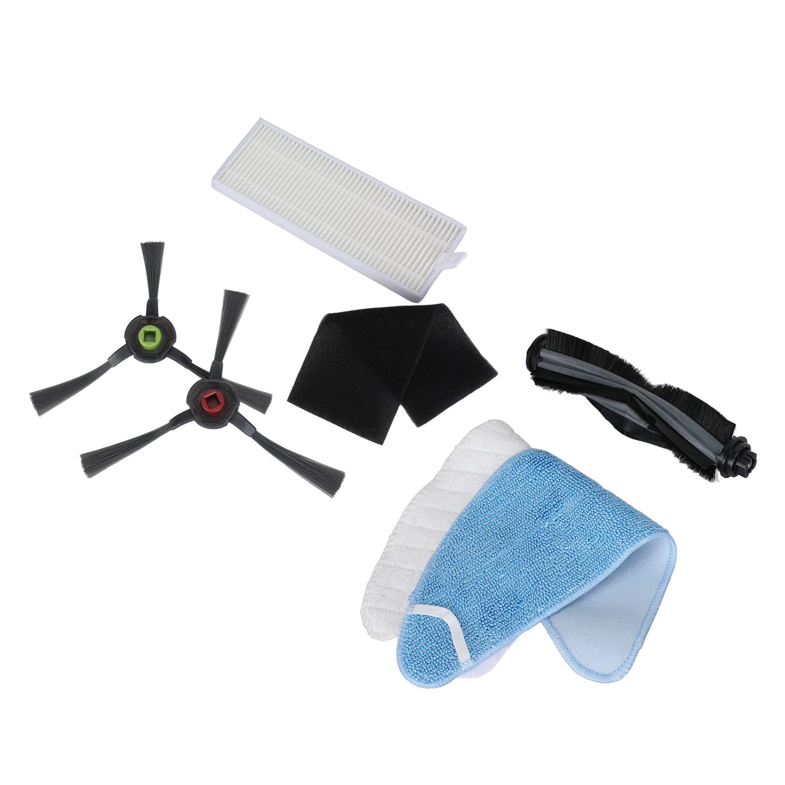 Yosoo K650 Sweeper Accessories Set - Washable Mop, Mop, Rolling Brush, Side Brush, Filter Screen