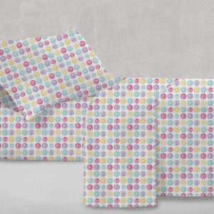 LITTLE CELEBRITY Twin Sheet Set | Kids Sheet & Pillowcase Sets | Twin Sheets for Boys Girls, Fitted Sheet, Top Sheet, Pillowcase | Twin Sheets Set | Twin Bed Sheets | Bed Sheets Twin(Sugar DOTS)