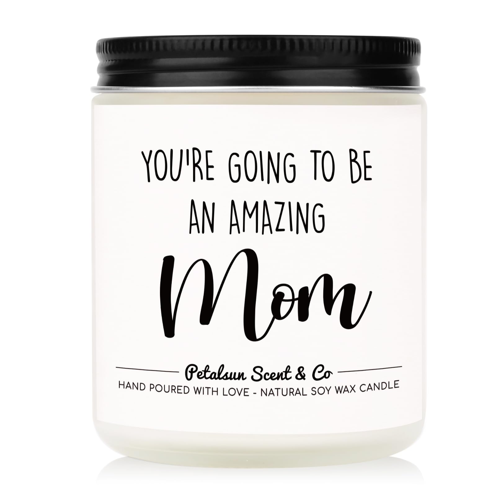 Petalsun New Mom Gifts for Women - Handmade Lavender Natural Soy Wax New Mom Candle, Pregnancy Must Haves, Mom to Be Gift, Pregnancy Gifts for Expecting Mom