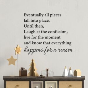 eventually all pieces fall into place inspirational quotes wall decals saying vinyl wall art sticker home decor 22×19in