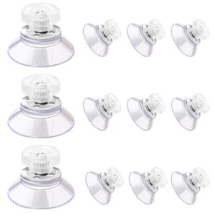 12 pack mini suction cups,25mm/1'' suction cup with m5 screw clear pvc sucker pads extra strong sucker suction cup glass suction holder with screw nut for bathroom wall, window, car shade