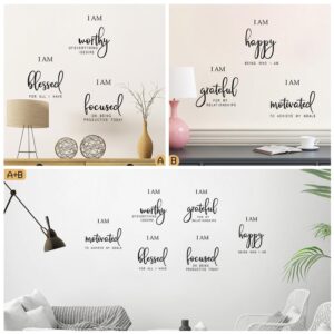 Inspirational Wall Decals- Motivational Wall Stickers - Office & Bedroom Wall Art Decor - Positive Quotes & Sayings - Daily Affirmations for Men, Women & Kids