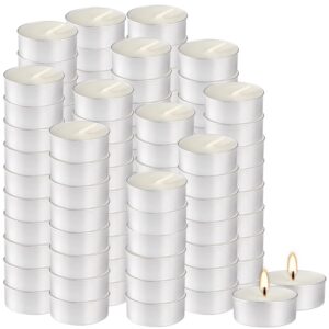 Bulk 200 Pack Tealight Candles, 4 Hour Burn Time,Dinner Candle Set with Cotton Wick,Perfect for Anniversaries Decorative Events and More,White…