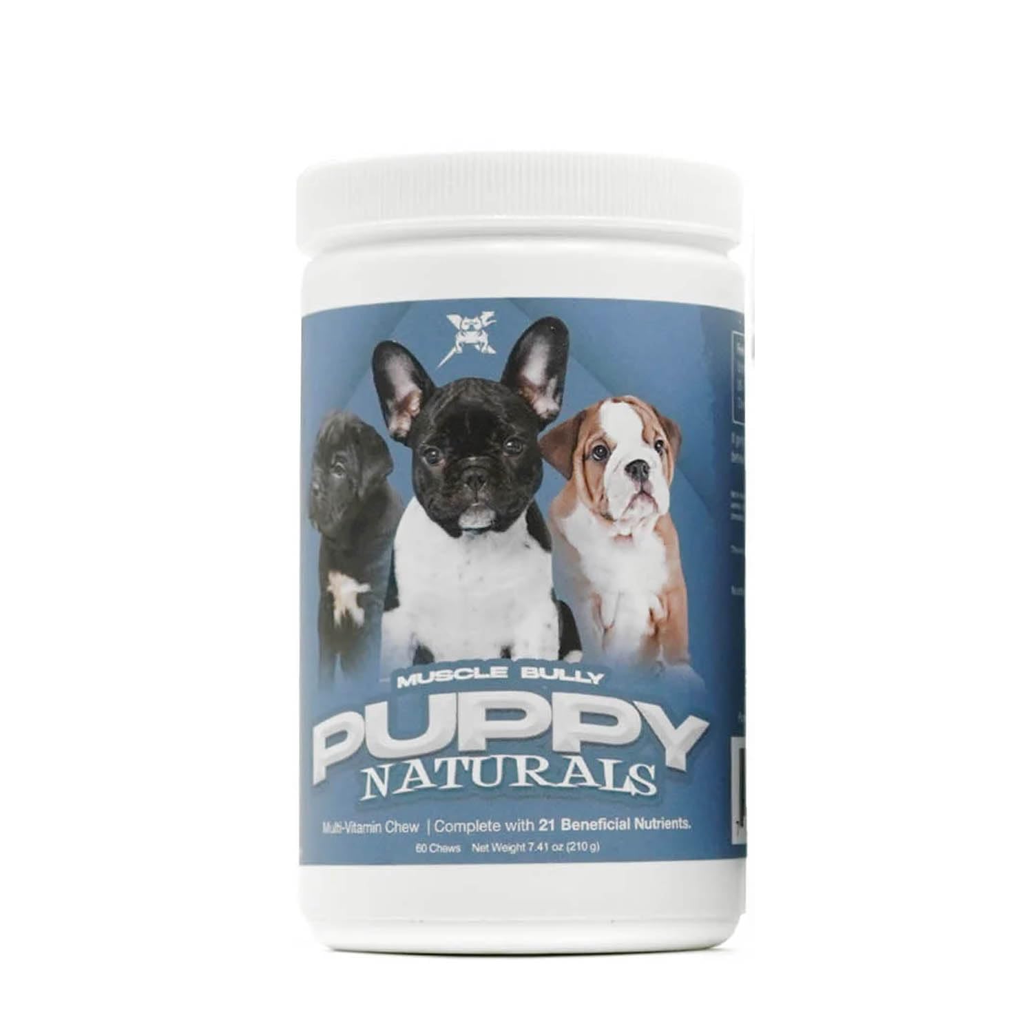 Muscle Bully Puppy Naturals 10-in-1 Multivitamin Chews - Vitamins, Minerals, Antioxidants, Fatty Acids, Amino Acids & Digestive Enzymes (Immunity, Muscle, Brain, Heart, Eyes, Gut, Bone, Teeth & Coat).