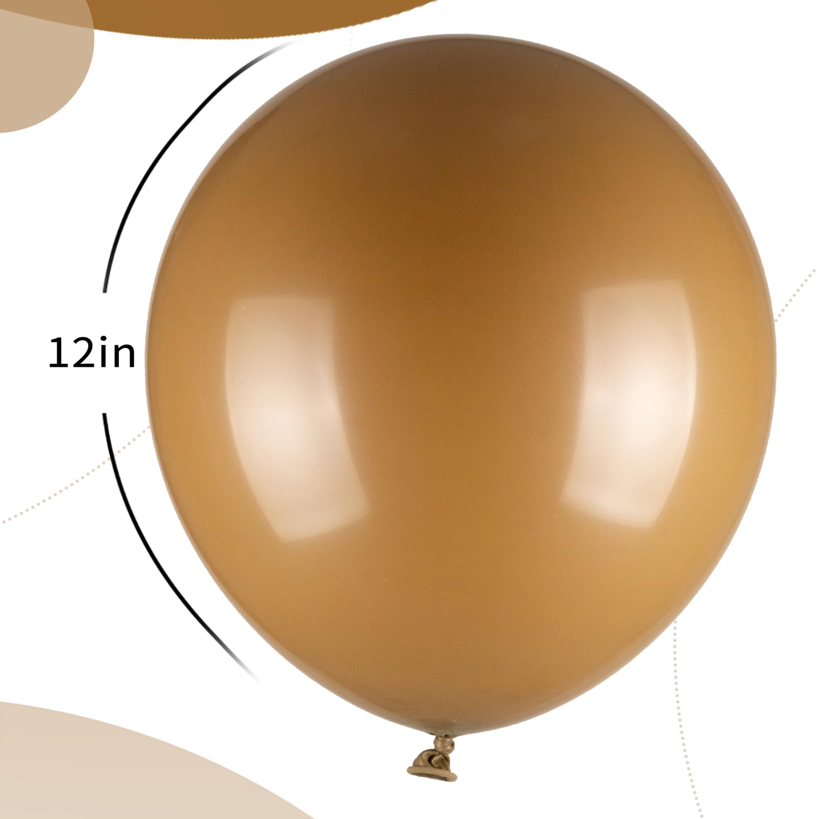 110pcs Dark Brown Balloons, 12inch Coffee Brown Latex Party Balloons, Helium Quality for Birthday Baby Shower Gender Reveal Graduation Party Decorations(With 2 Brown Balloons)