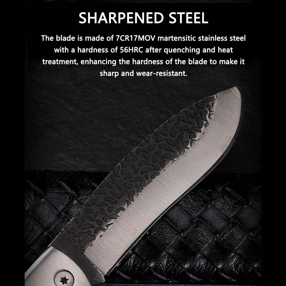 Wilderness survival self-defense folding Knives, Flipper Pocket Knives for Camping Hunting Survival Indoor and Outdoor Activities Mens Gift - Ideal for Hiking, Fishing, Emergency, EDC Tactical Tool Knife