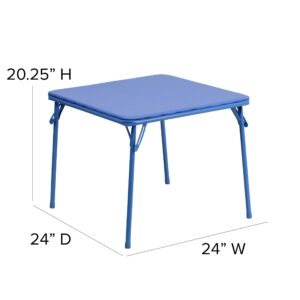 Flash Furniture Mindy Kids Colorful 3 Piece Folding Table and Chair Set & Mindy Kids Blue Folding Table