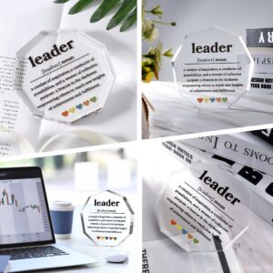 Thank You Gifts for Leader Boss Mentor Supervisor PM Retirement Leaving Coworker Farewell Bosses Day Promotion Celebration Christmas Birthday Work Office Gift Great Leaders Decorative Signs Plaques