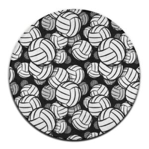 Modern Area Rugs for Home Bedroom Kitchen Living Room Decoration, Soft and Washable Non-Slip Flannel Carpet with Non Slip Backing Protection, Compatible with Black and White Volleyball Ball