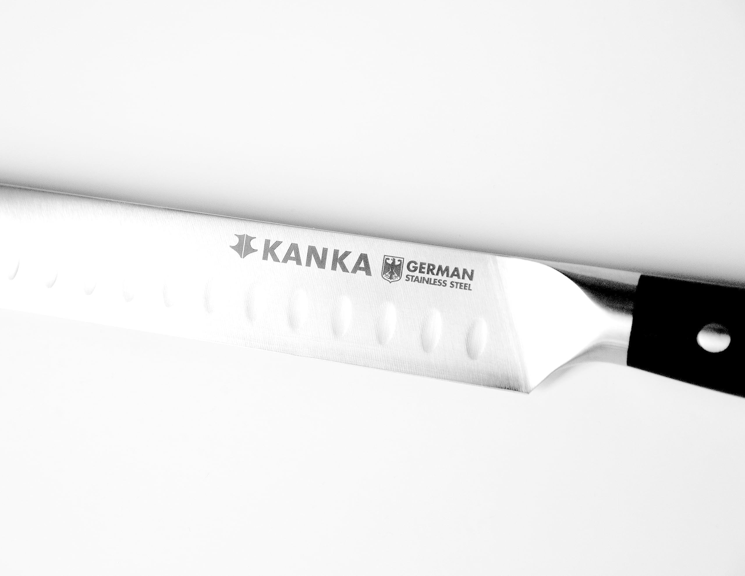 KANKA 12 inch Slicing Carving Knife - Ultra Sharp 1.4116 German Stainless Steel. Premium G10 Hamdle. Gift Box Included