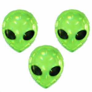 cymylar 3 pcs 23 inch alien balloons/alien ufo party supplies balloons/green inflatable alien prop space/halloween party decoration/alien birthday party supplies for alien party