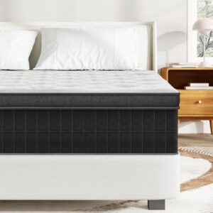 ladinimo full mattress, hybrid mattress with high density foam & motion isolation with individually wrapped pocket coils medium firm mattresses,full size mattresses 75 * 54 * 10 inches