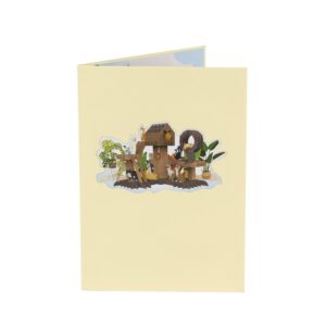 TRUANCE Pop Up Card Cats House Special Greeting Card For Mom Dad Daughter On Their Birthday With Blank Note