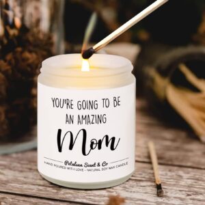 Petalsun New Mom Gifts for Women - Handmade Lavender Natural Soy Wax New Mom Candle, Pregnancy Must Haves, Mom to Be Gift, Pregnancy Gifts for Expecting Mom