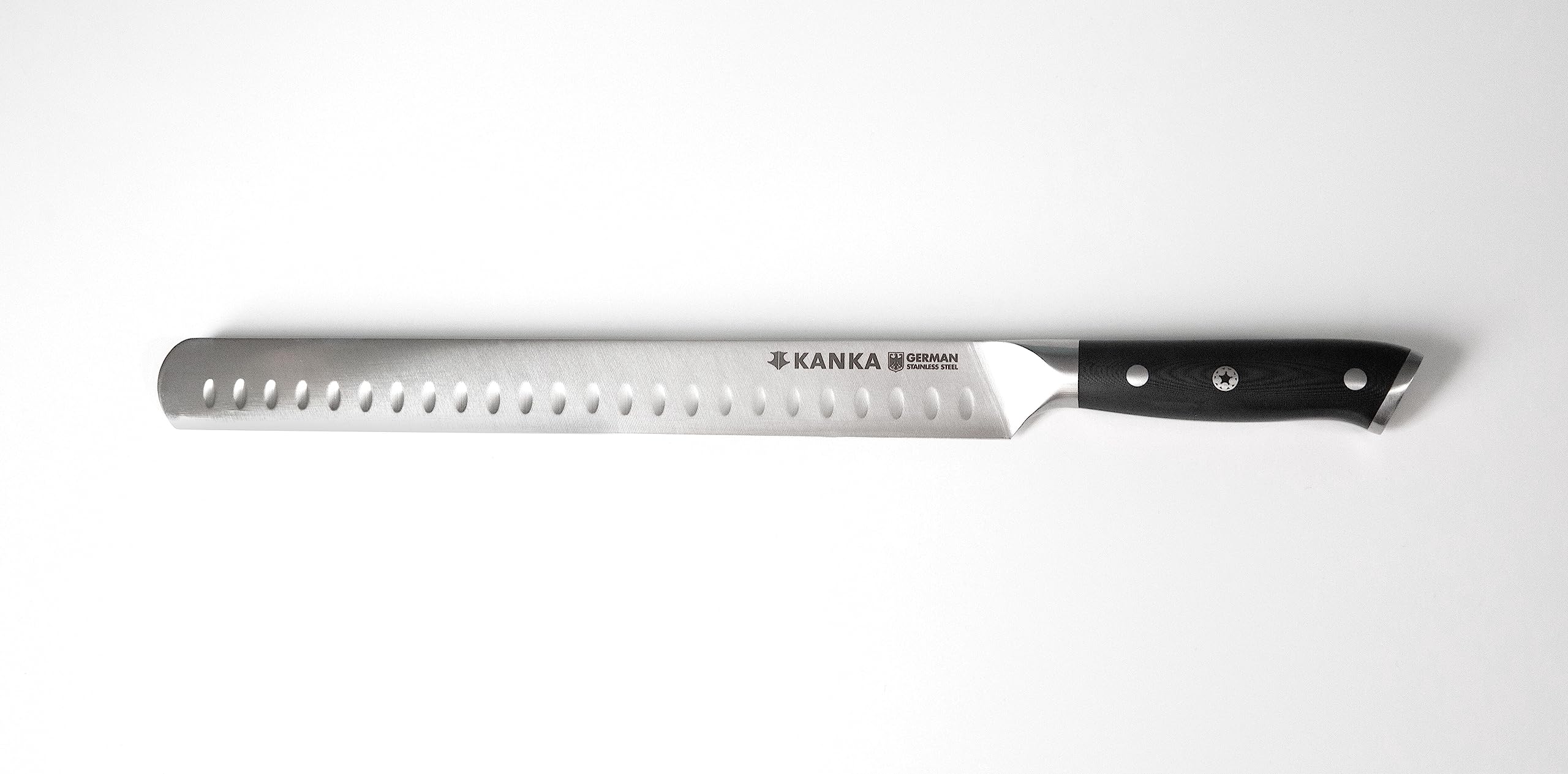 KANKA 12 inch Slicing Carving Knife - Ultra Sharp 1.4116 German Stainless Steel. Premium G10 Hamdle. Gift Box Included