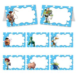 16 pcs cartoon story food labels signs cartoon story theme food cards cute decor for birthday party baby showers tables centerpiece