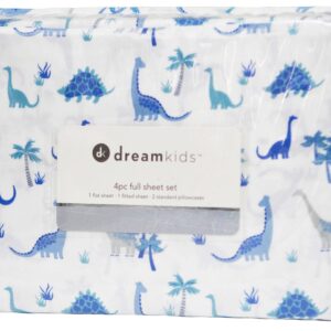 LITTLE CELEBRITY Full Sheet Set | Kids Sheet & Pillowcase Sets | Full Sheets for Boys Girls, Fitted Sheet, Top Sheet, 2 Pillowcases | Full Sheets Set | Full Bed Sheets | Bed Sheets Full (Dino Jungle)