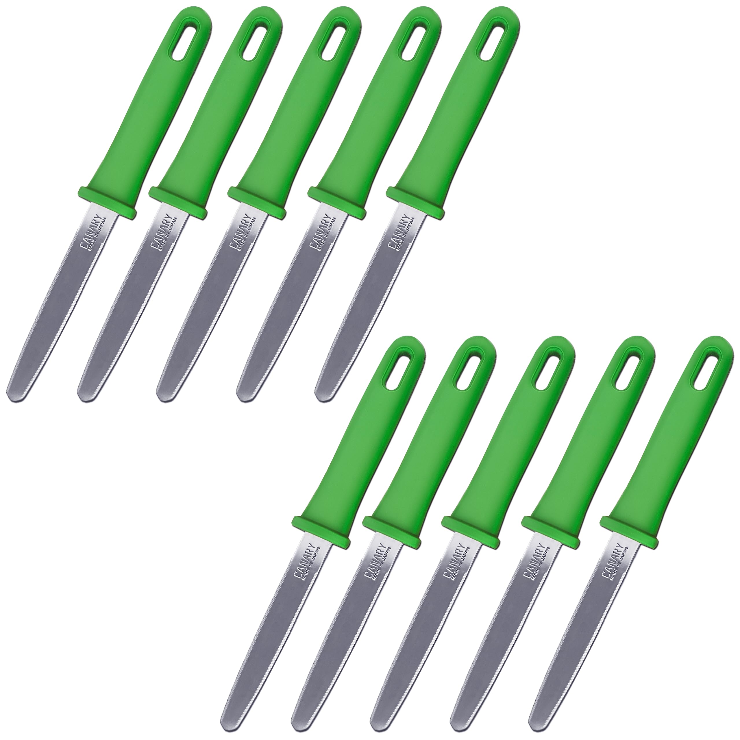 CANARY Corrugated Cardboard Cutter 7.5", Safety Box Cutter Package Opener Tool, Made in JAPAN, Green (Industrial Bulk Pack 10 pcs)