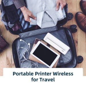 HPRT Wireless Portable Printers with 210mm Paper Roll, Mobile Office, School, Home, Portable Printers Wireless for Travel