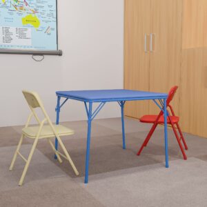 Flash Furniture Mindy Kids Colorful 3 Piece Folding Table and Chair Set & Mindy Kids Blue Folding Table