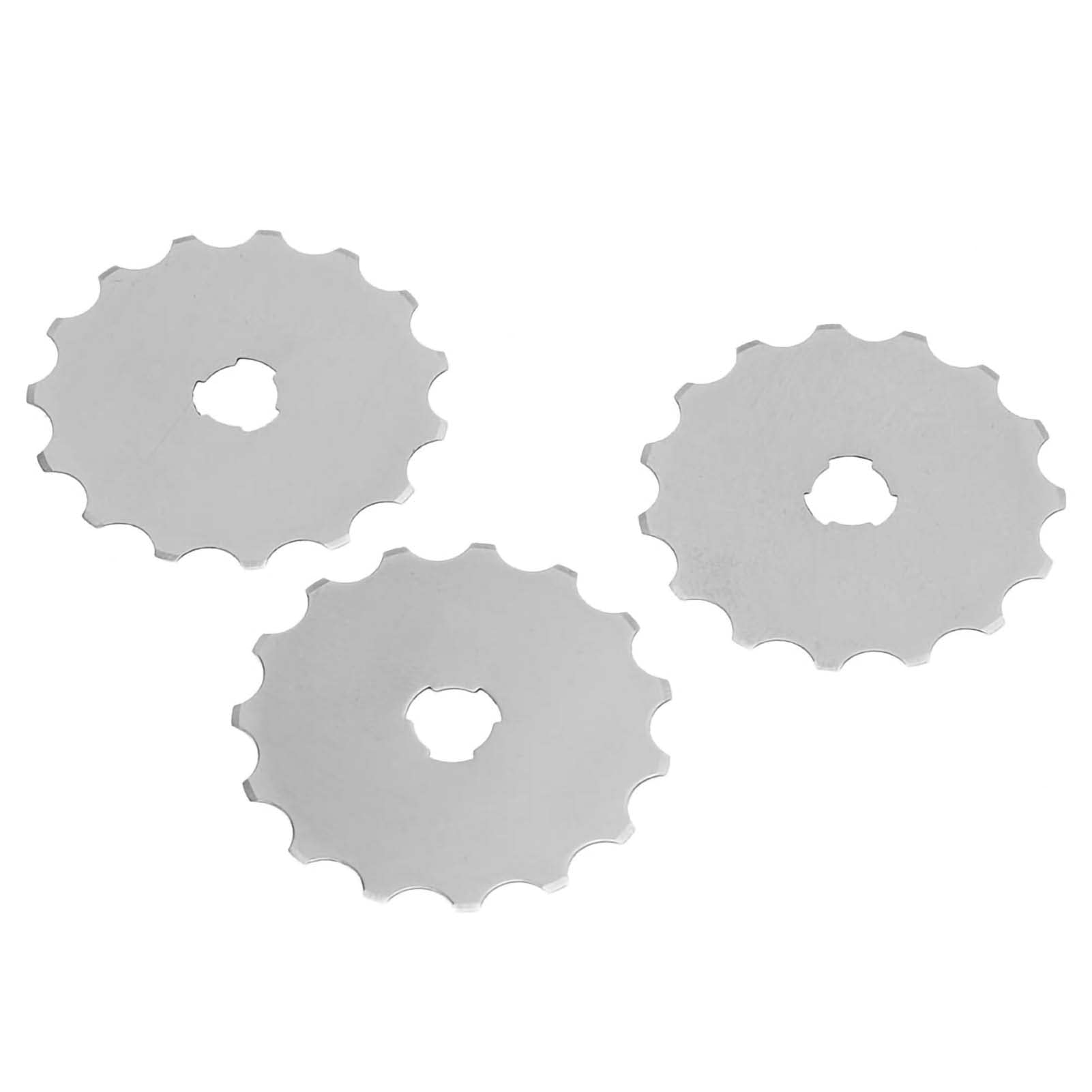 Rotary Cutter Blades, Pack of 5 45mm High Speed Steel Crochet Rotary Cutter Blades Perforating Rotary Replacement Blades for Patchwork Leather Fabric Paper Cutting Crafting Sewing