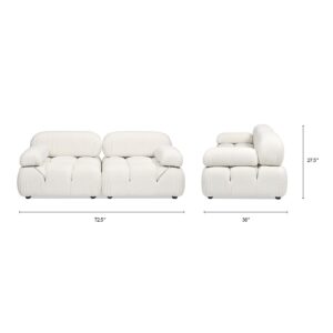 Jennifer Taylor Home Marcel 72.5" Bubble Modular Modern 2-Piece Loveseat Sofa