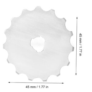 Rotary Cutter Blades, Pack of 5 45mm High Speed Steel Crochet Rotary Cutter Blades Perforating Rotary Replacement Blades for Patchwork Leather Fabric Paper Cutting Crafting Sewing