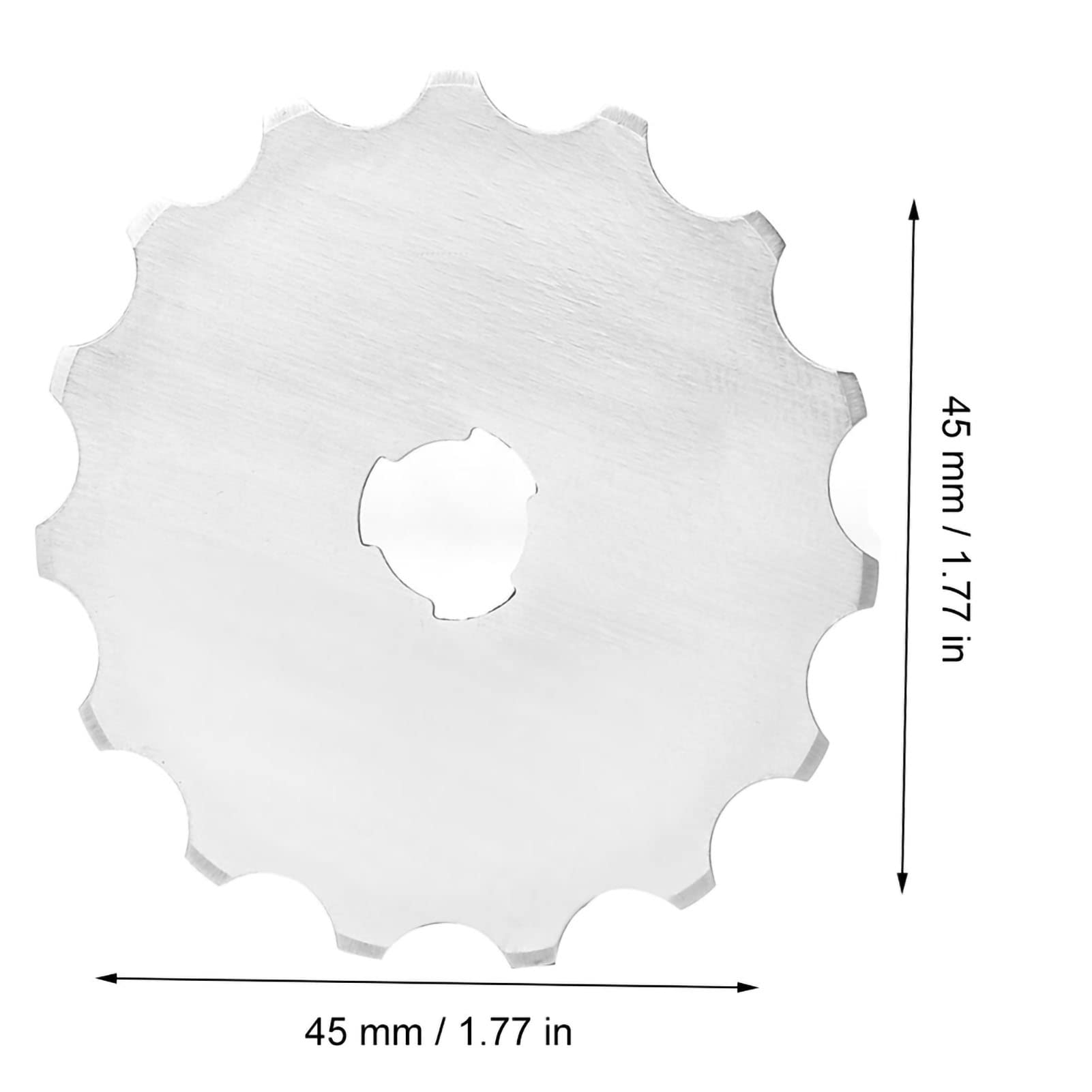 Rotary Cutter Blades, Pack of 5 45mm High Speed Steel Crochet Rotary Cutter Blades Perforating Rotary Replacement Blades for Patchwork Leather Fabric Paper Cutting Crafting Sewing