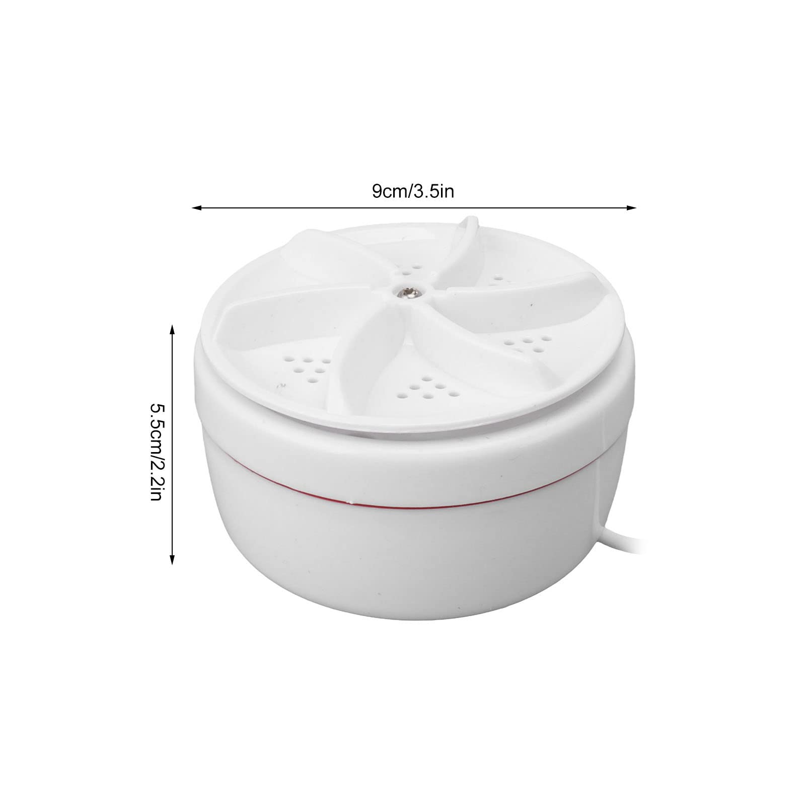 Travell Washer, Mini Washing Machine USB Portable Turbine 60W Laundry Tub Travel Washer US Plug 100‑240V for Socks Underwear