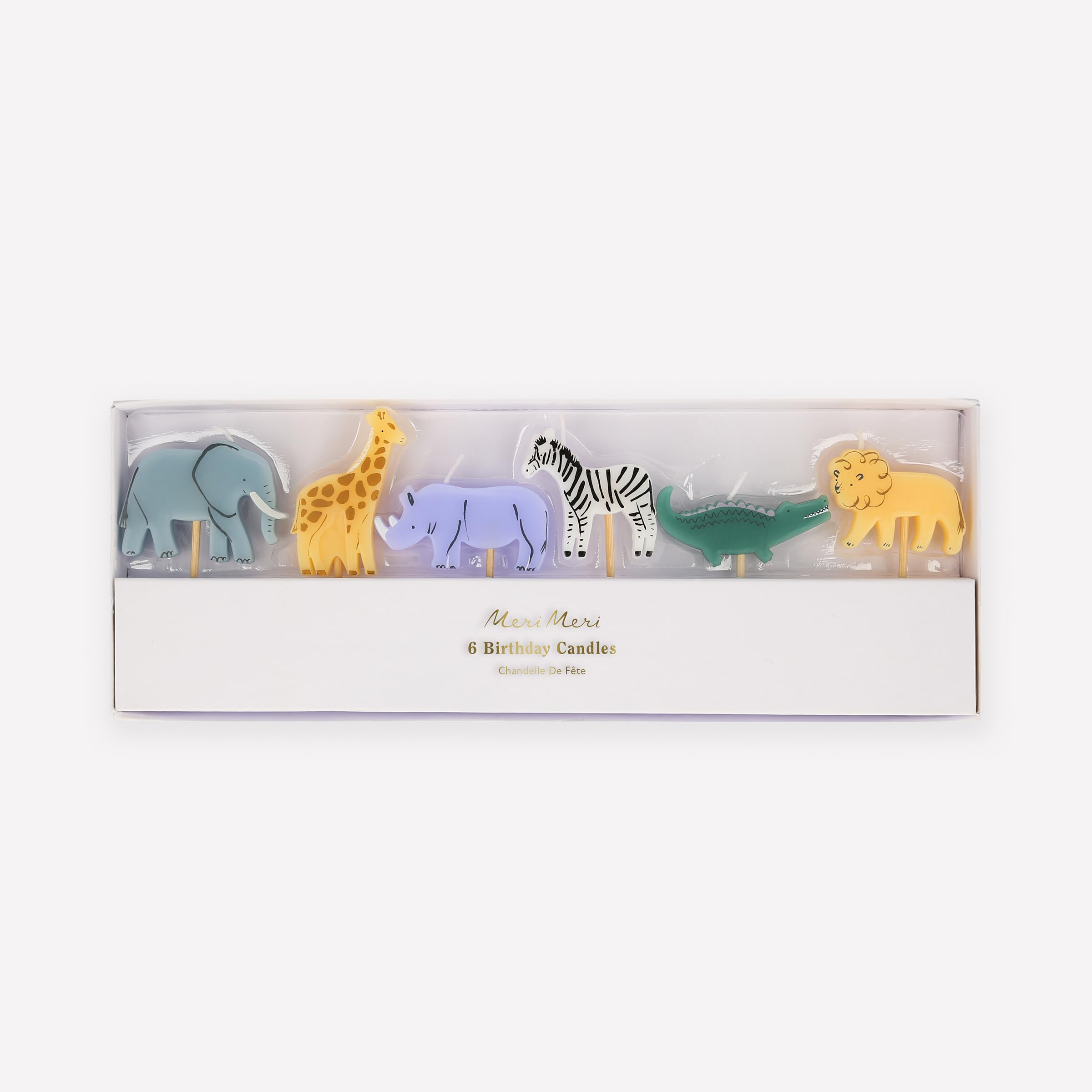 Meri Meri Jungle Animal Candles (Pack of 6)