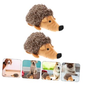 POPETPOP 6 Pcs Pet Toy Plushes Dog Molar Toy Hedgehog Shaped Molar Toy Teething Toy Hedgehog Plush Dog Toy Dog Dental Chew Toys Dog Chewing Toys Squeak Plush Doll Toys Animal Pet Dog