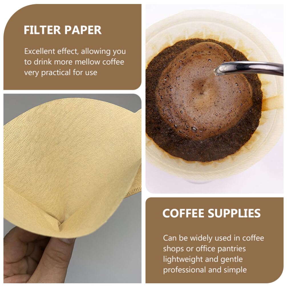 CALLARON 100pcs V-shaped Coffee Filter Paper Coffee Machine Espresso Disposable Coffee Cold Brew Coffee Pitcher Stainless Strainer Coffee Espresso Tea Filters Tea Strainer Dripping Water