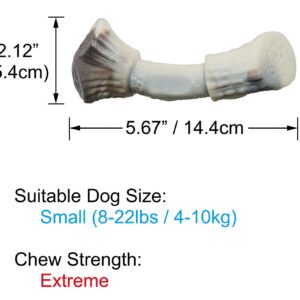 SKYAPUP Dog Chew Toys for Aggressive Chewers: Puppy Teething Toys Long Lasting Nylon Bone for Small Breed - Tough Antler Shape