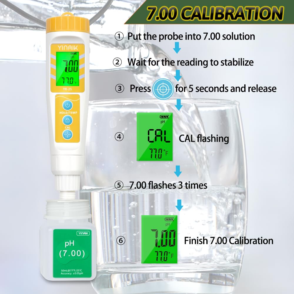 Food pH Tester with Extra pH Probe and pH Calibration Solution,2 * 10ml KCL pH Storage Solution as a Gift, Directly pH Meter for Sourdough and Bread,Meat,Canning,Cheese