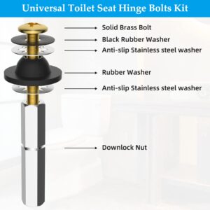 Hibbent Bidet Attachment for Toilet with 2 PCS Universal Toilet Seat Bolts Kit