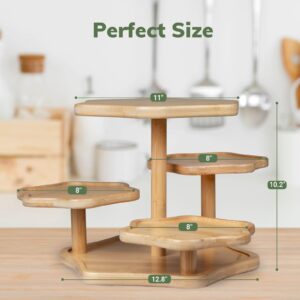 Parmedu 5-Tier Bamboo Cupcake Tower Stand: for 50 Cupcakes, Wooden Cake Stand in Cloud Shape - Tiered Tray Decor, Cupcake Holder with Patent Design for Tea Party, Coffee Break, Festival, Birthday etc